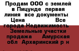 Продам ООО с землей в Пицунде, первая линия, все документы › Цена ­ 9 000 000 - Все города Недвижимость » Земельные участки продажа   . Амурская обл.,Архаринский р-н